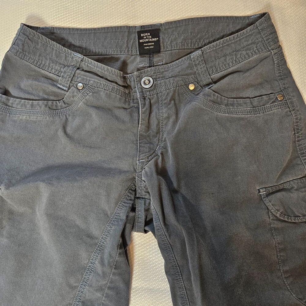 Kuhl womens hiking stretch pockets shorts womens 4 blue gray 6 pockets - Picture 3 of 9